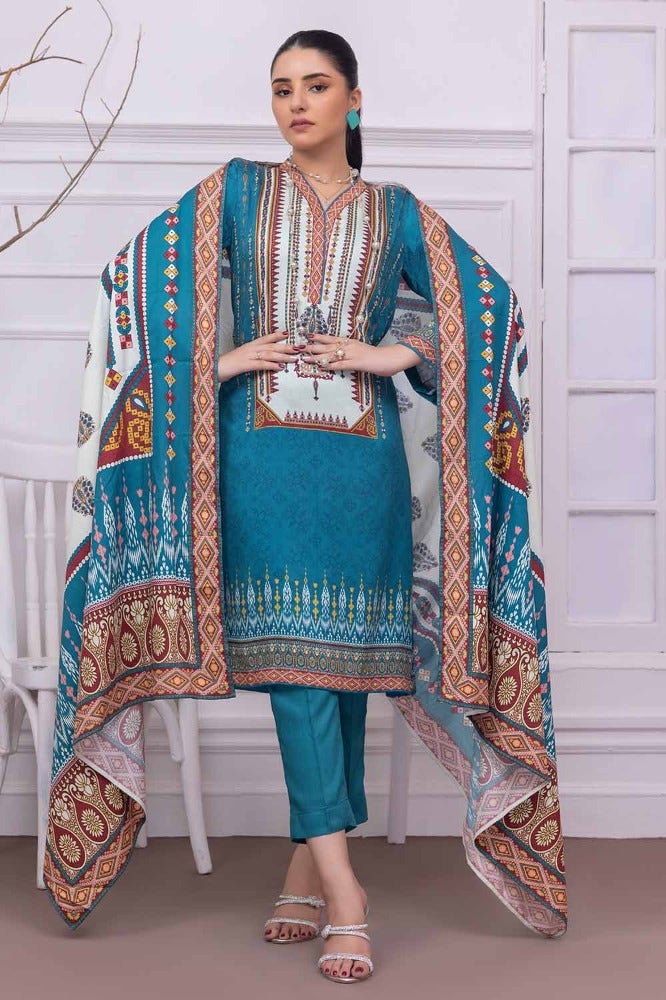 Gul Ahmed | Winter Collection 24 | Cotail Dupatta WNS-32251 A - Official Gul Ahmed - Agha Fabrics UK