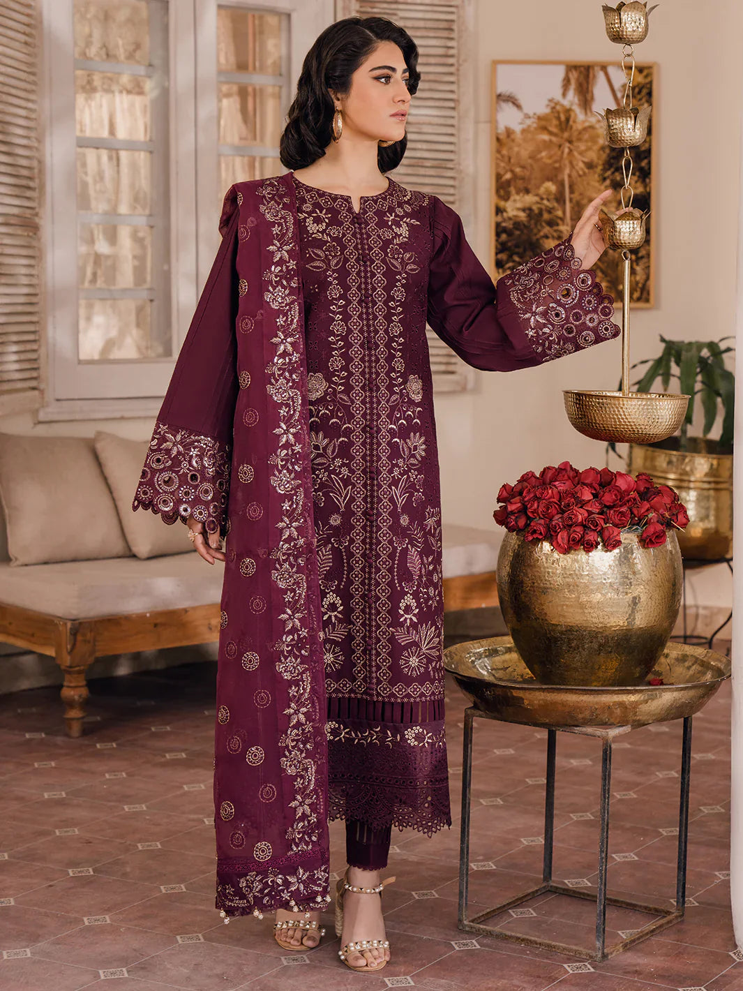 Bin Ilyas | Naqsh Luxury Lawn | Emire - Official Bin Ilyas - Agha Fabrics UK