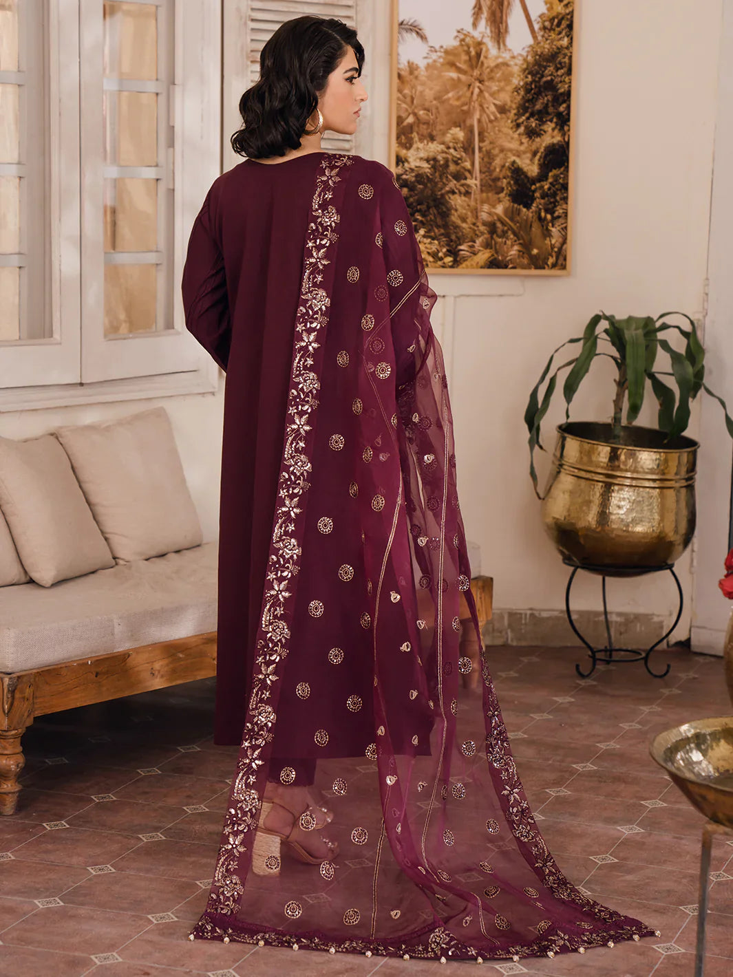 Bin Ilyas | Naqsh Luxury Lawn | Emire - Official Bin Ilyas - Agha Fabrics UK