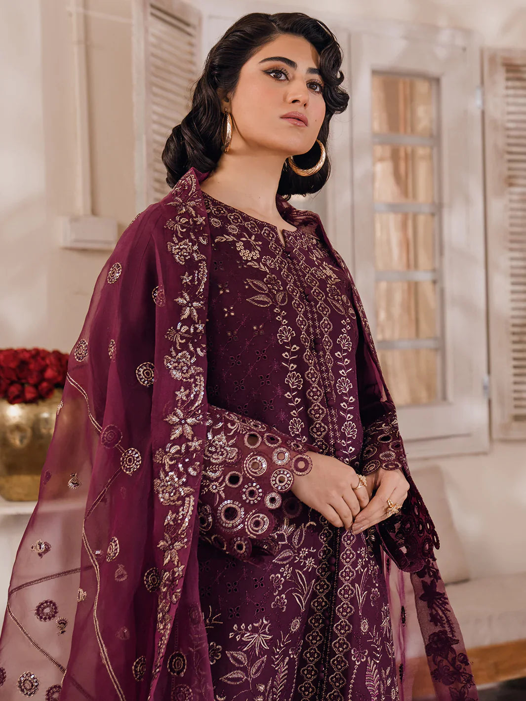 Bin Ilyas | Naqsh Luxury Lawn | Emire - Official Bin Ilyas - Agha Fabrics UK