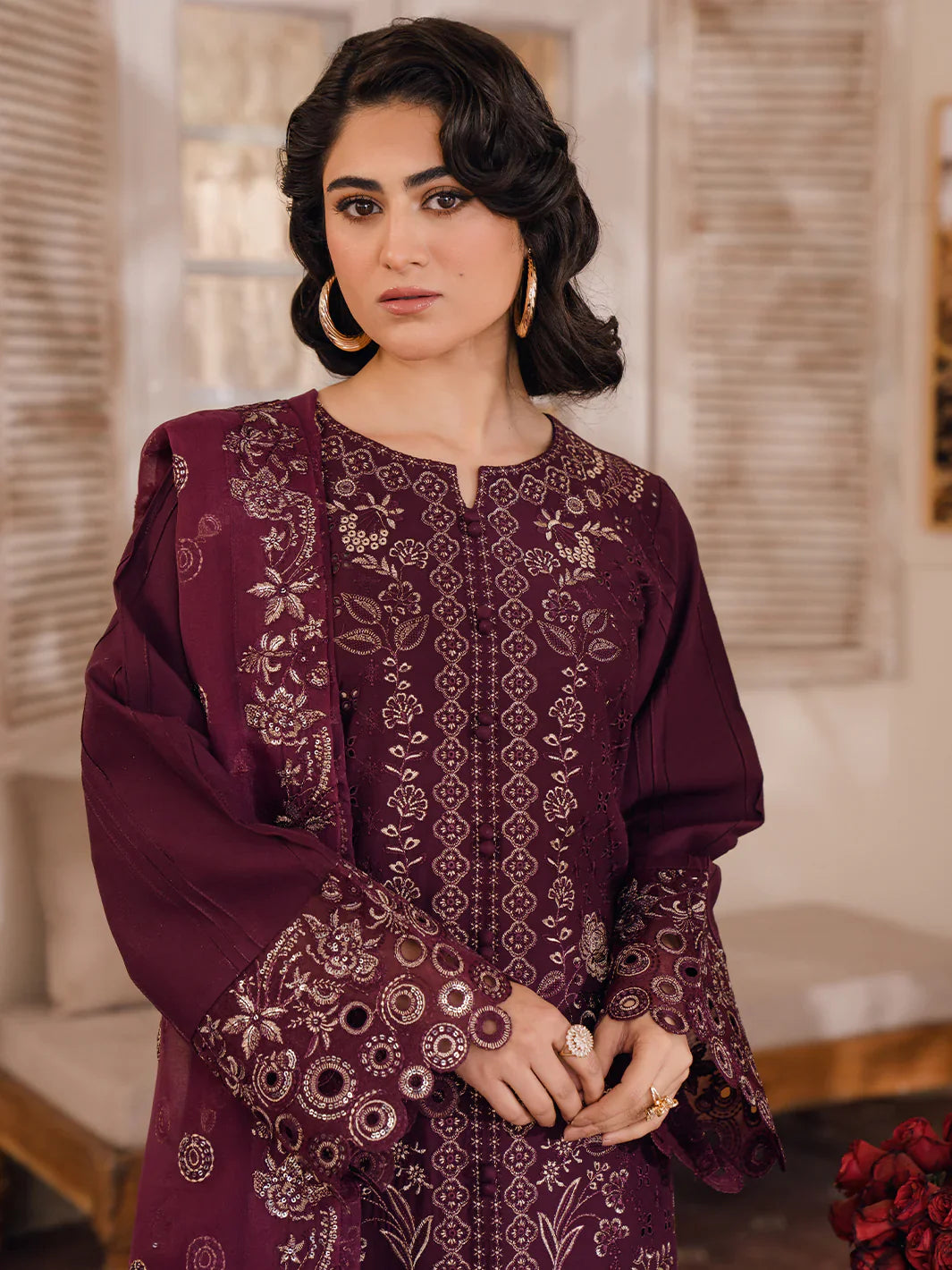 Bin Ilyas | Naqsh Luxury Lawn | Emire - Official Bin Ilyas - Agha Fabrics UK