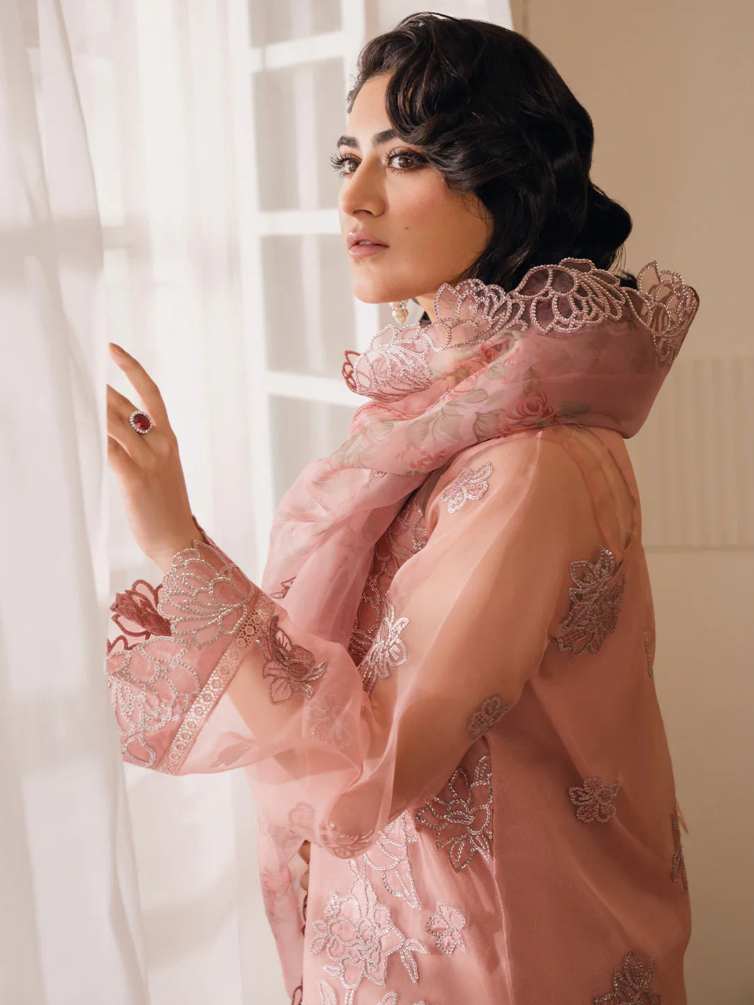 Bin Ilyas | Naqsh Luxury Lawn | Alora - Official Bin Ilyas - Agha Fabrics UK