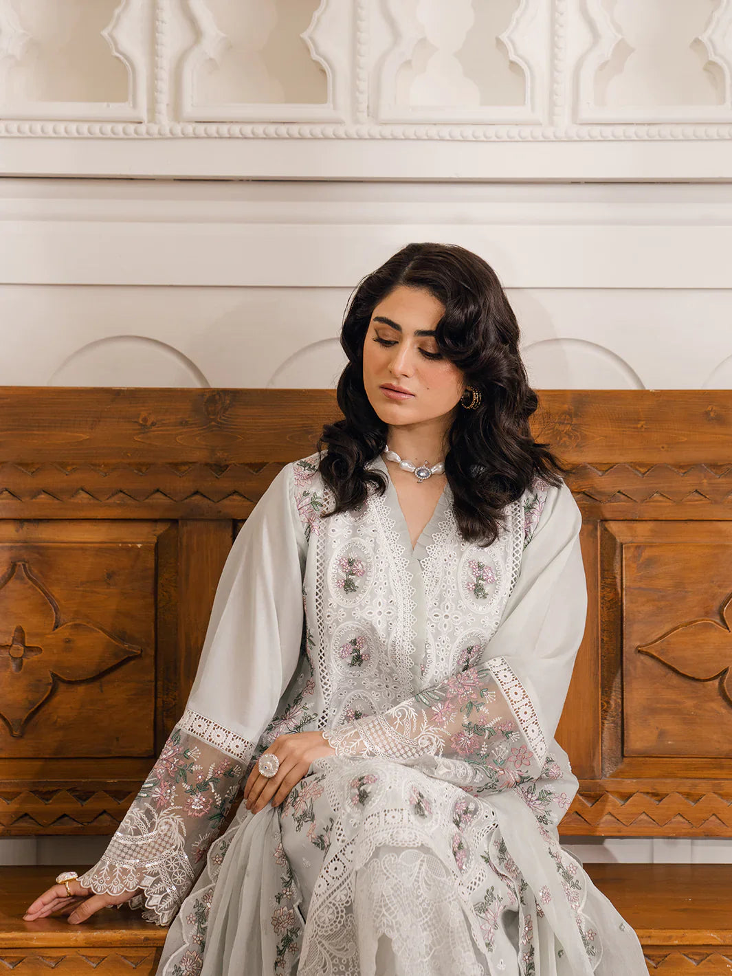 Bin Ilyas | Naqsh Luxury Lawn | Nermine - Official Bin Ilyas - Agha Fabrics UK