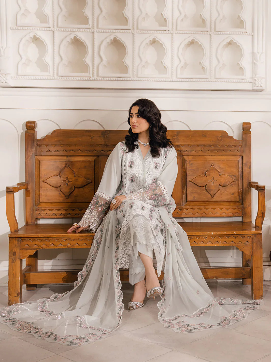Bin Ilyas | Naqsh Luxury Lawn | Nermine - Official Bin Ilyas - Agha Fabrics UK