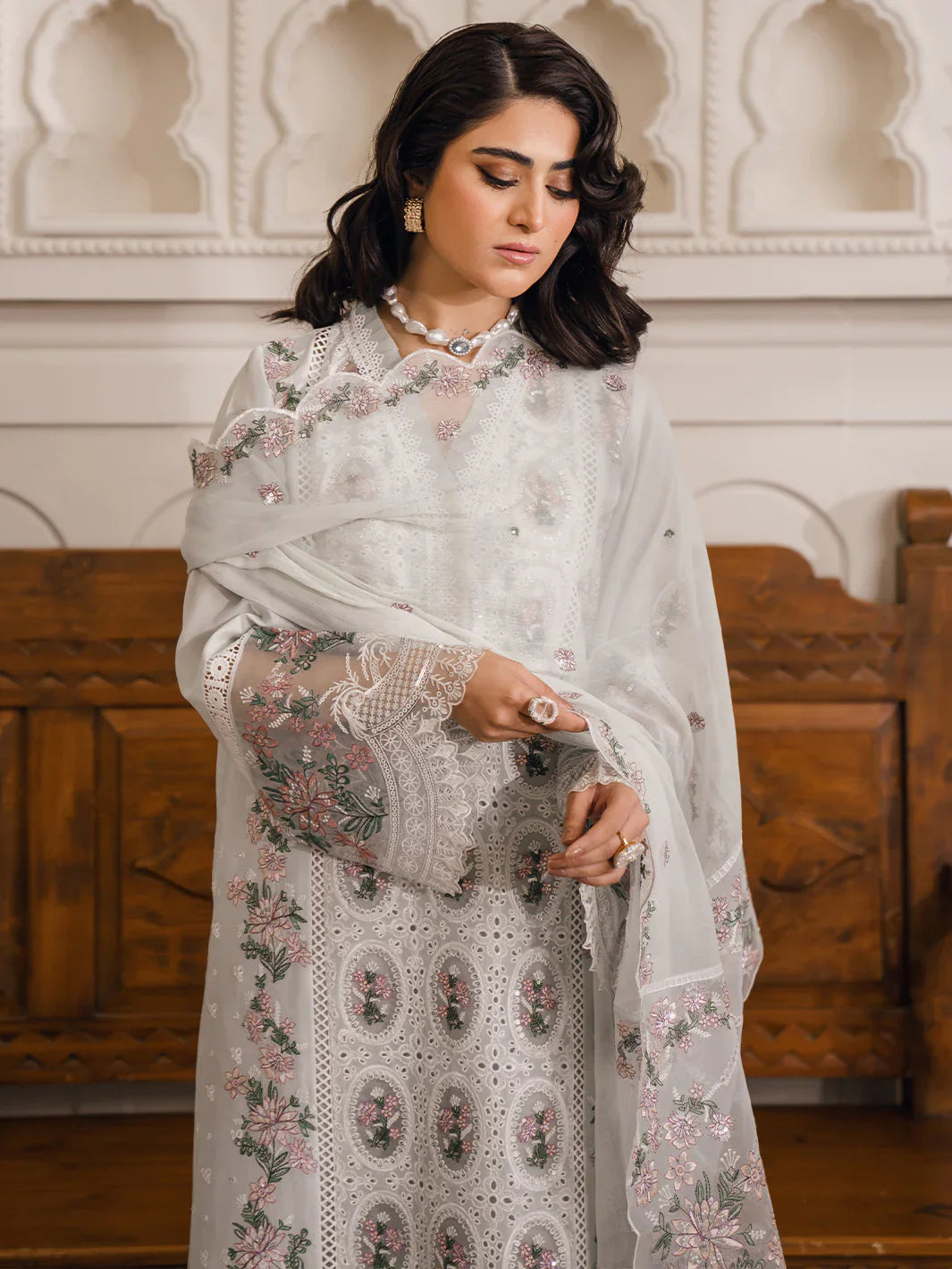Bin Ilyas | Naqsh Luxury Lawn | Nermine - Official Bin Ilyas - Agha Fabrics UK