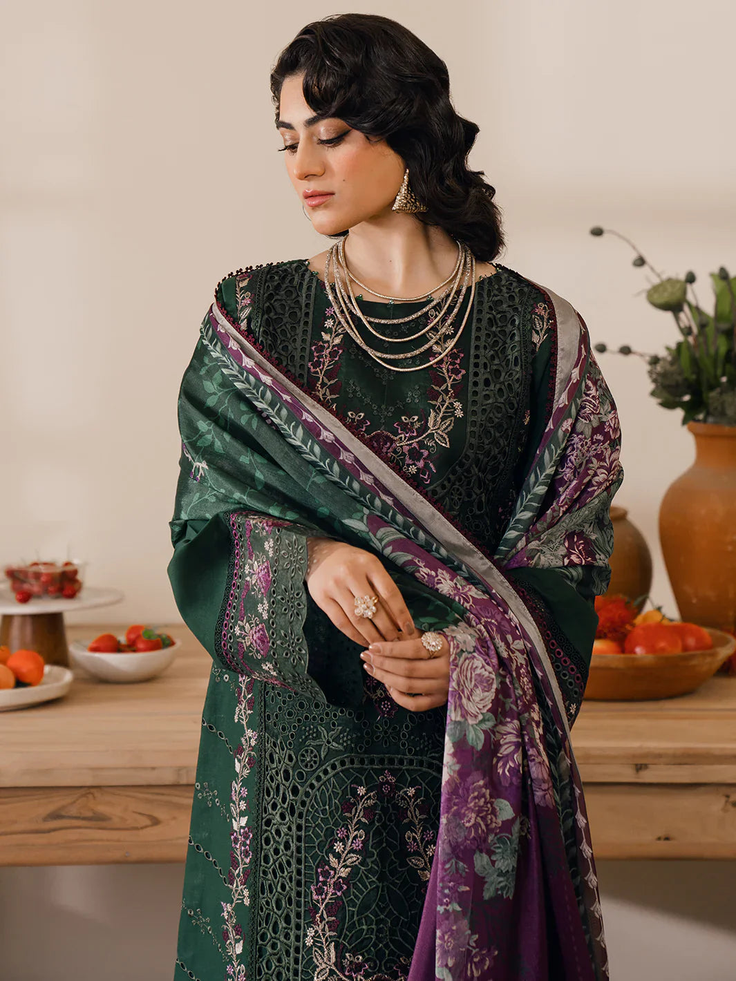 Bin Ilyas | Naqsh Luxury Lawn | Orna - Official Bin Ilyas - Agha Fabrics UK