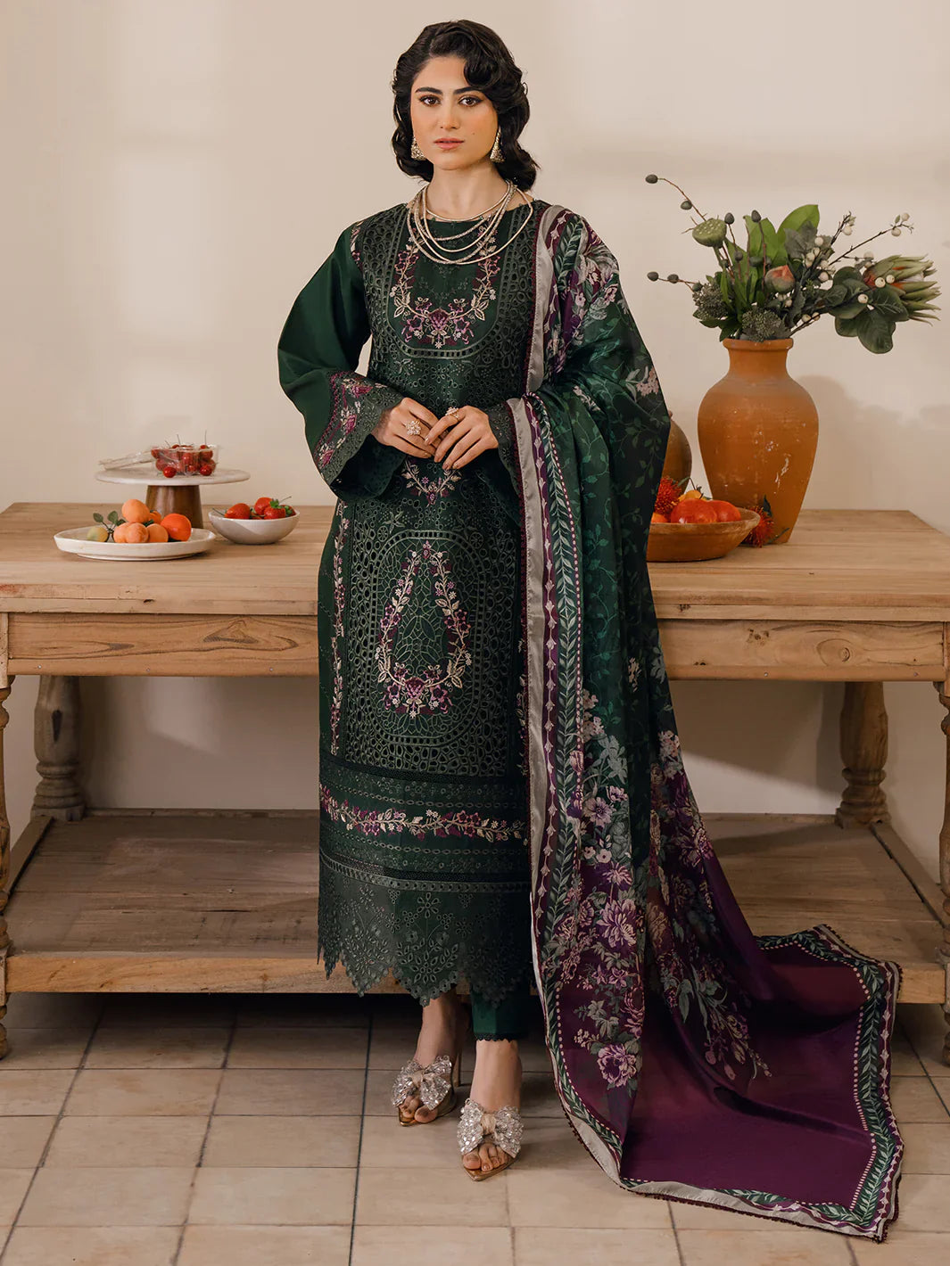 Bin Ilyas | Naqsh Luxury Lawn | Orna - Official Bin Ilyas - Agha Fabrics UK