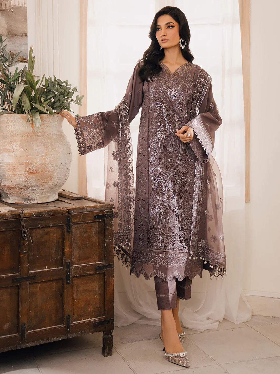 Bin Ilyas | Naqsh Luxury Lawn | Sevgi - Official Bin Ilyas - Agha Fabrics UK