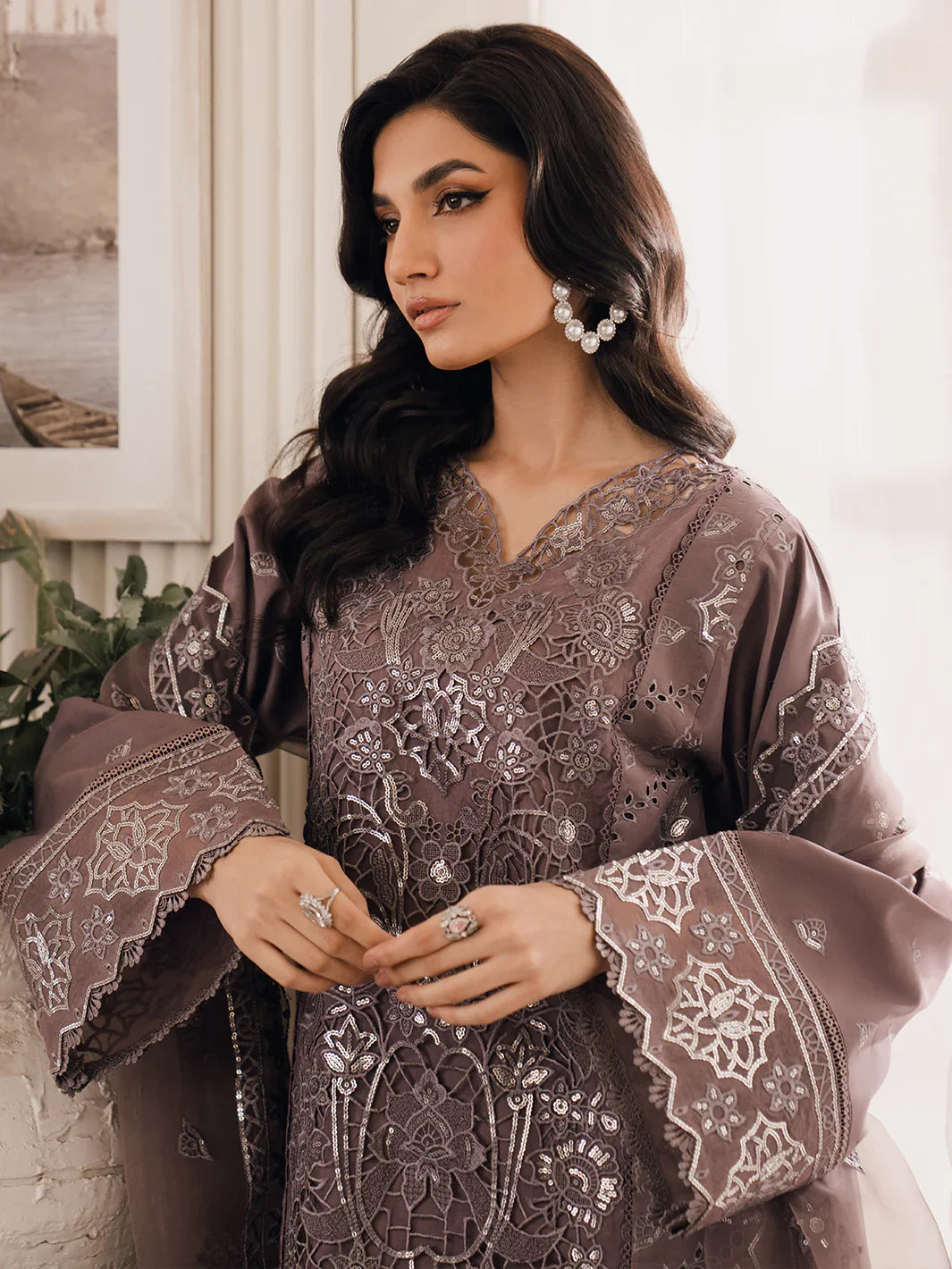 Bin Ilyas | Naqsh Luxury Lawn | Sevgi - Official Bin Ilyas - Agha Fabrics UK