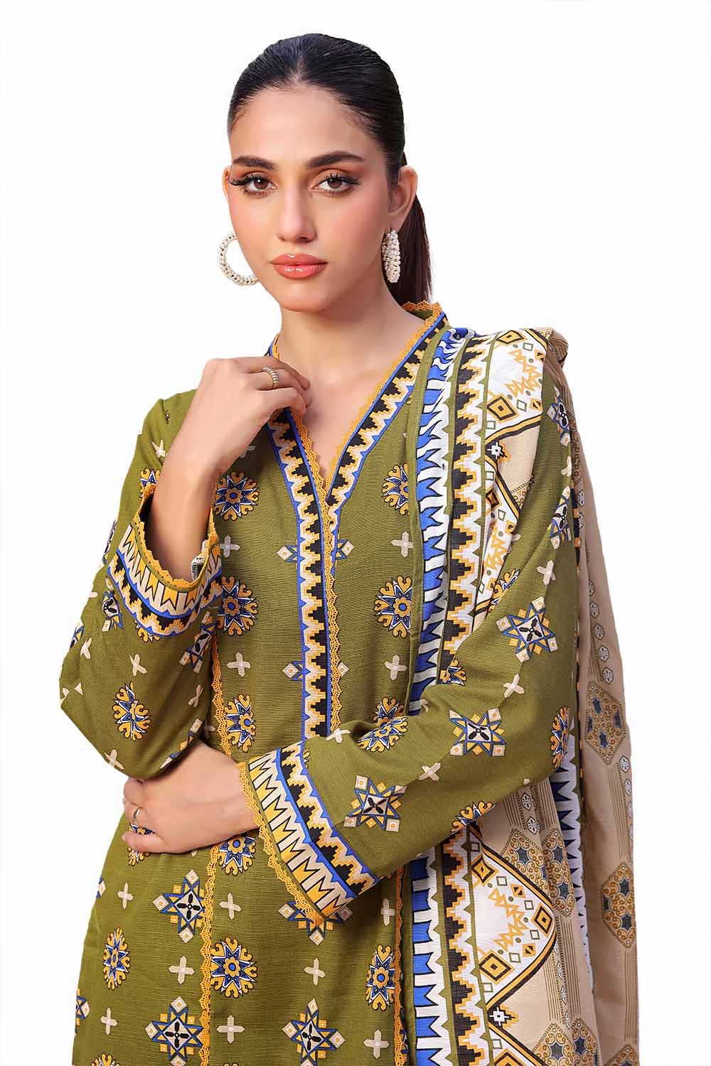 Gul Ahmed | Winter Collection 24 | Khaddar Suit SD-42131 - Official Gul Ahmed - Agha Fabrics UK