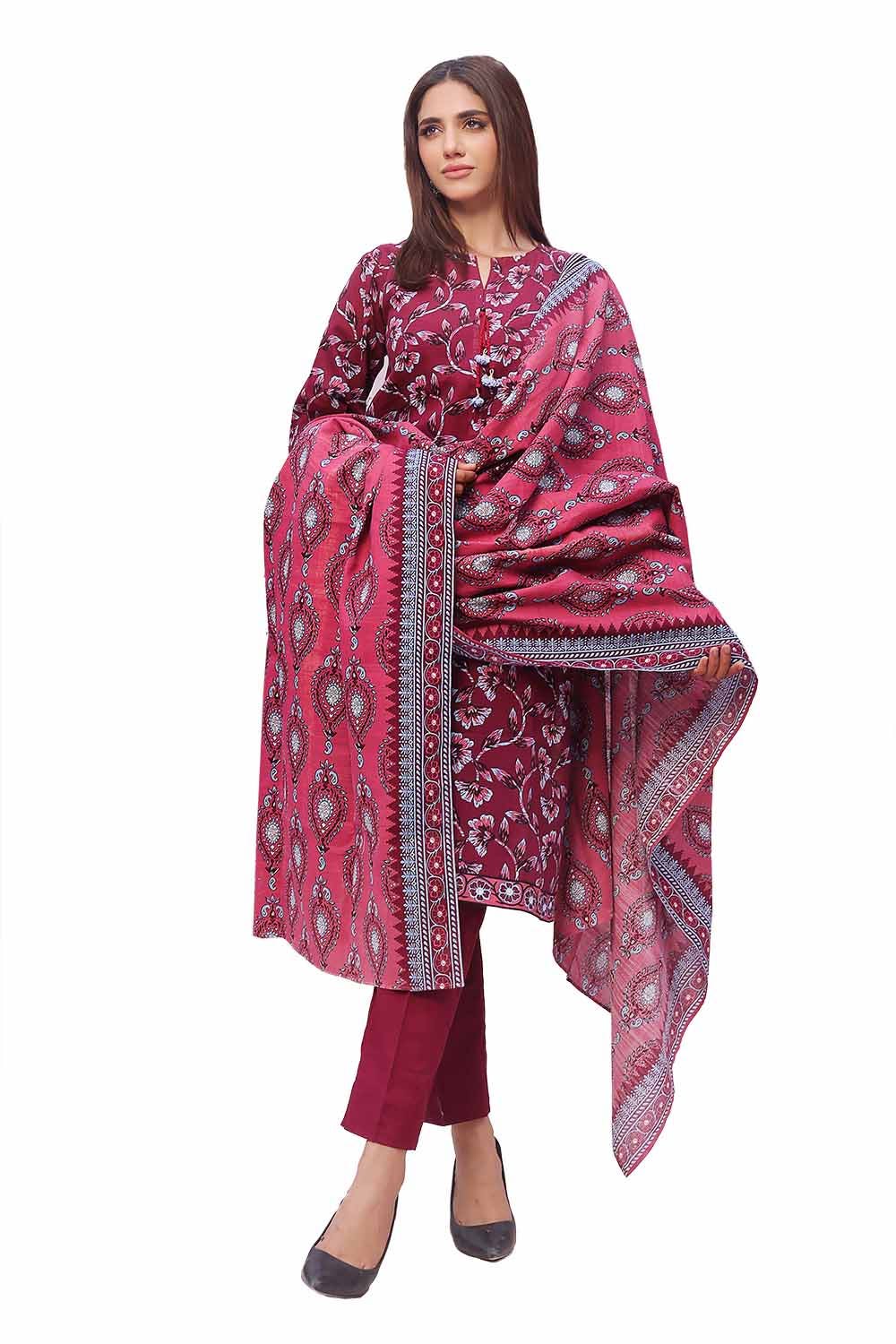 Gul Ahmed | Winter Collection 24 | Khaddar Suit SD-42133 - Official Gul Ahmed - Agha Fabrics UK