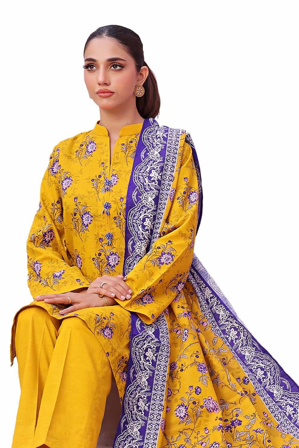 Gul Ahmed | Winter Collection 24 | Khaddar Suit SD-42136 - Official Gul Ahmed - Agha Fabrics UK