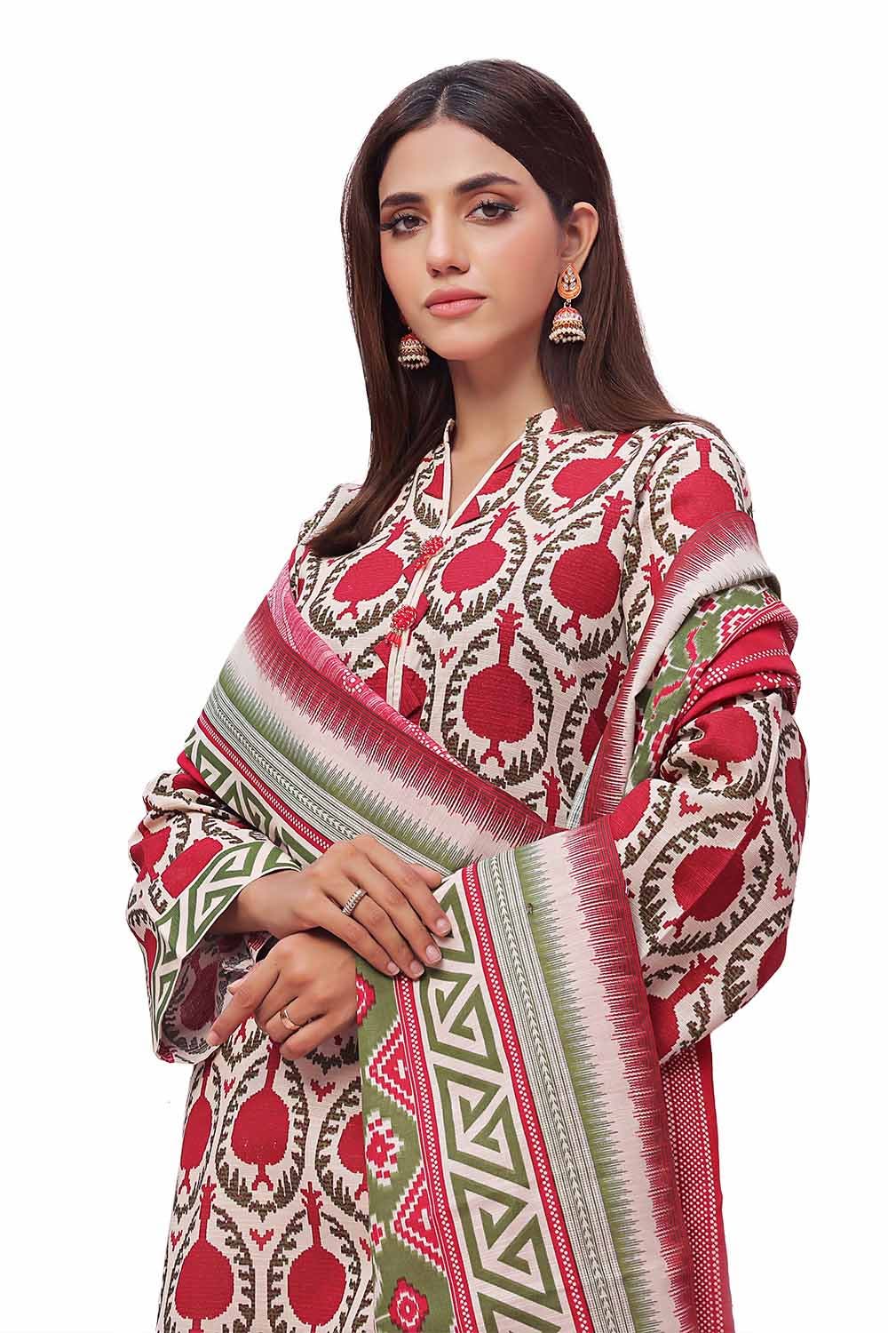 Gul Ahmed | Winter Collection 24 | Khaddar Suit SD-42140 - Official Gul Ahmed - Agha Fabrics UK