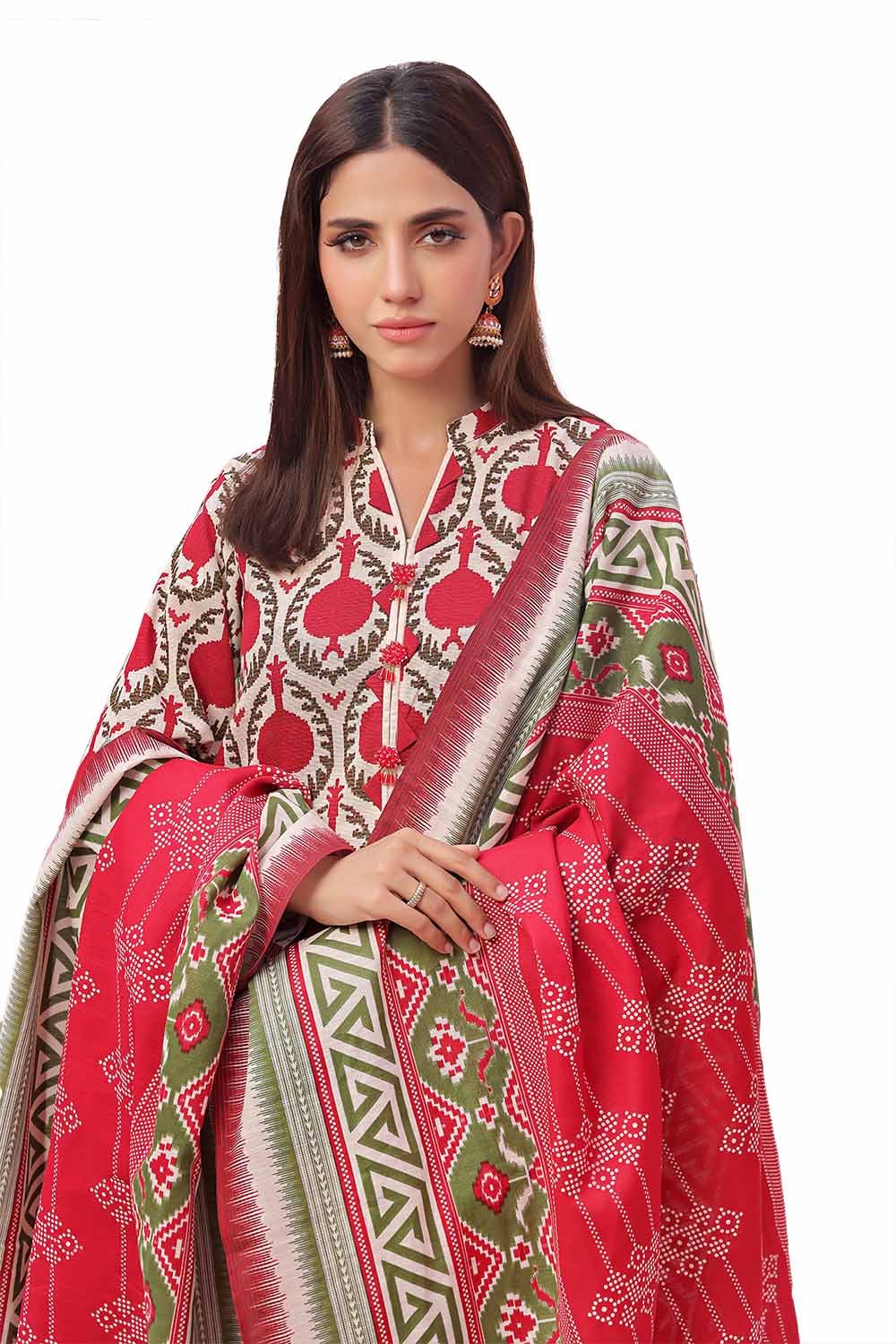 Gul Ahmed | Winter Collection 24 | Khaddar Suit SD-42140 - Official Gul Ahmed - Agha Fabrics UK