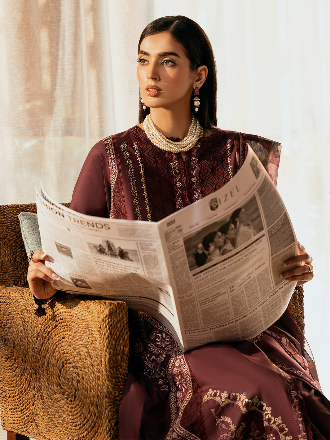 Izel | Dastak Luxury Lawn | TABEER