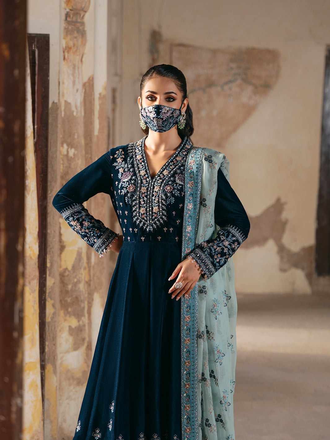 Flossie | Siara Velvet Formals | V-101 - Official Flossie - Agha Fabrics UK