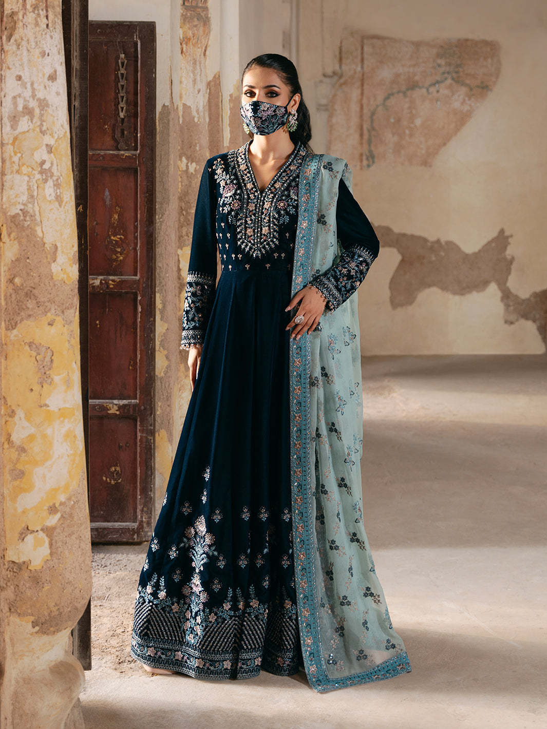 Flossie | Siara Velvet Formals | V-101 - Official Flossie - Agha Fabrics UK