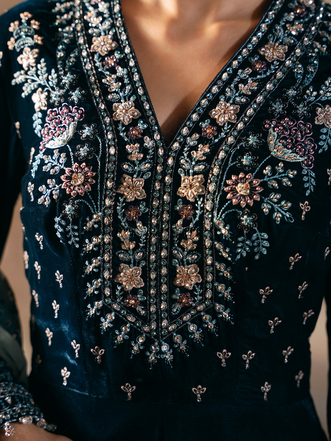 Flossie | Siara Velvet Formals | V-101 - Official Flossie - Agha Fabrics UK