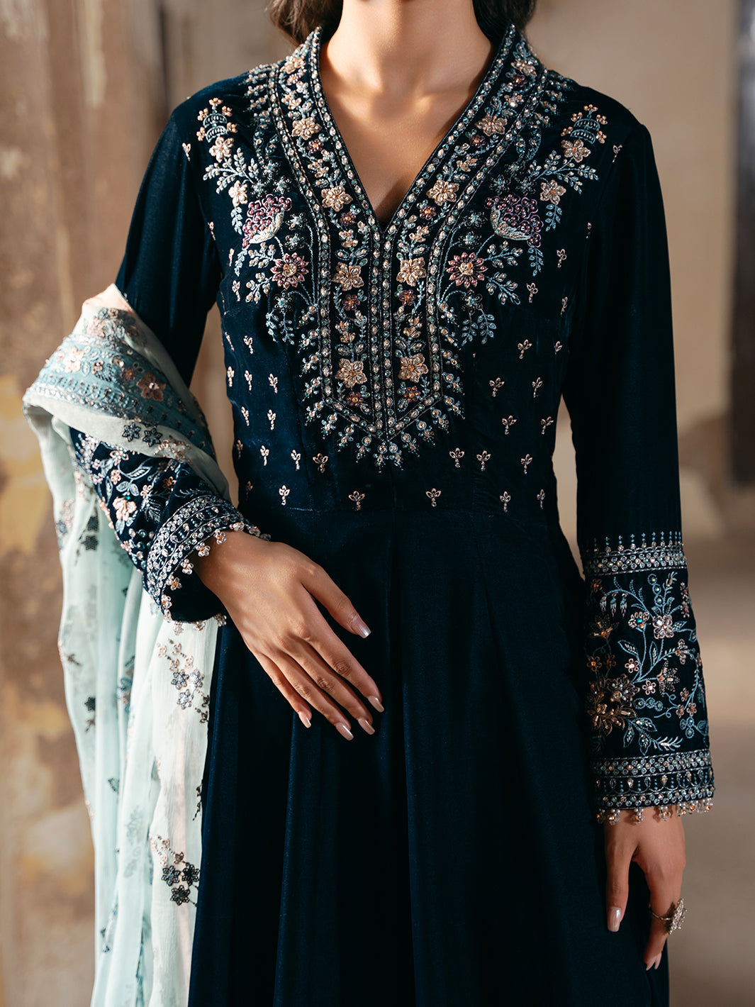 Flossie | Siara Velvet Formals | V-101 - Official Flossie - Agha Fabrics UK