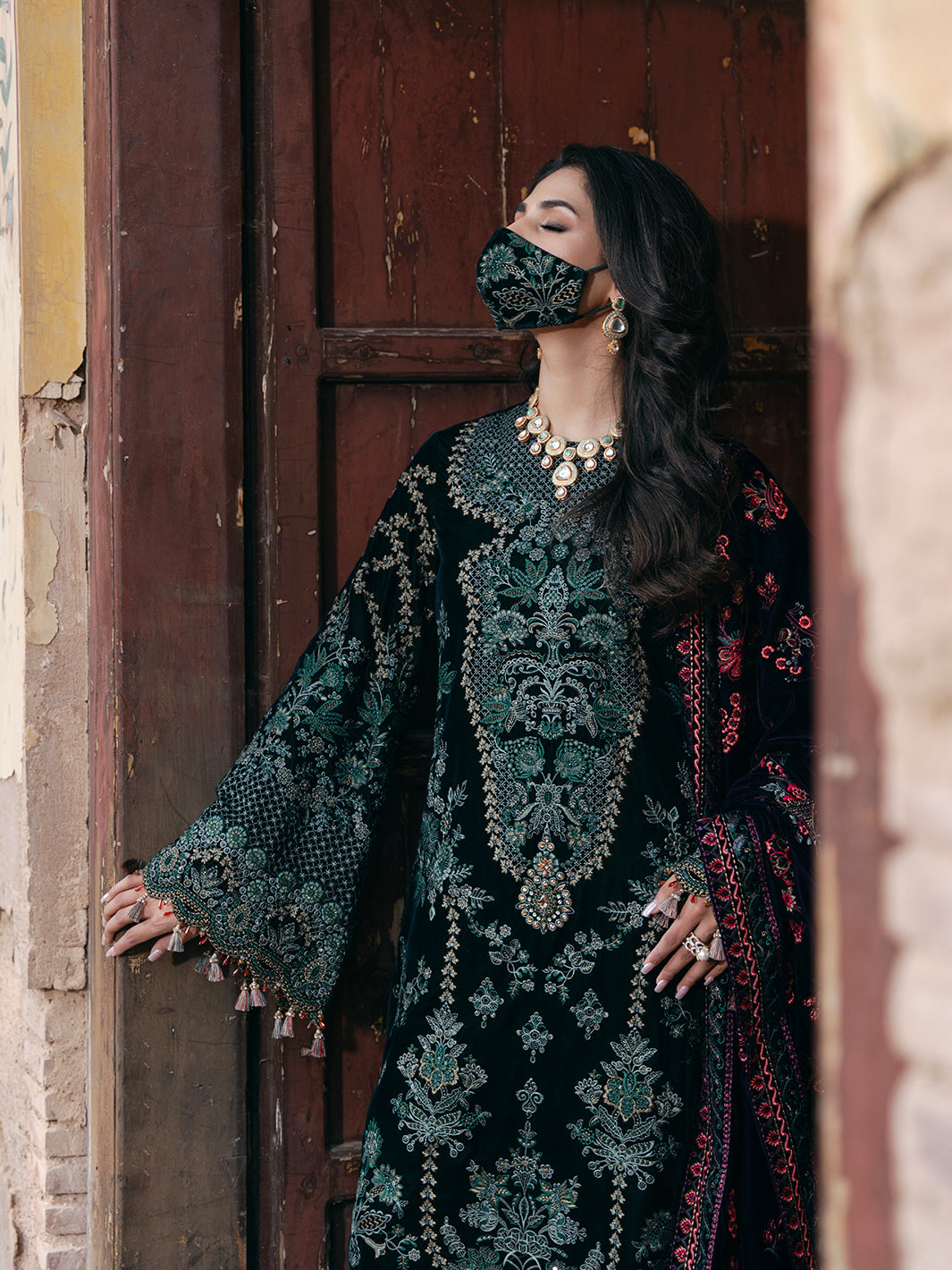 Flossie | Siara Velvet Formals | V-102 - A - Official Flossie - Agha Fabrics UK