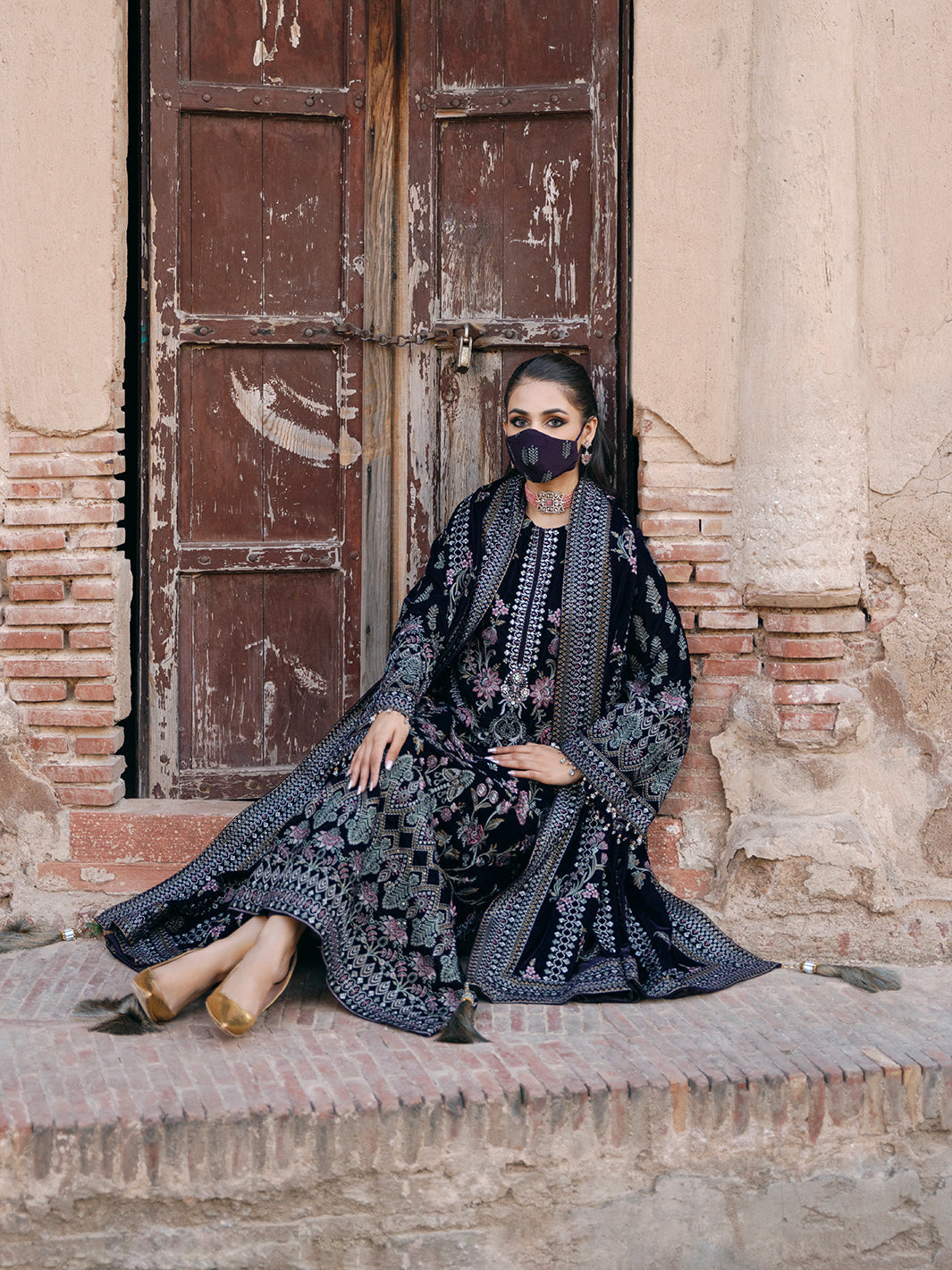 Flossie | Siara Velvet Formals | V-104 - A - Official Flossie - Agha Fabrics UK