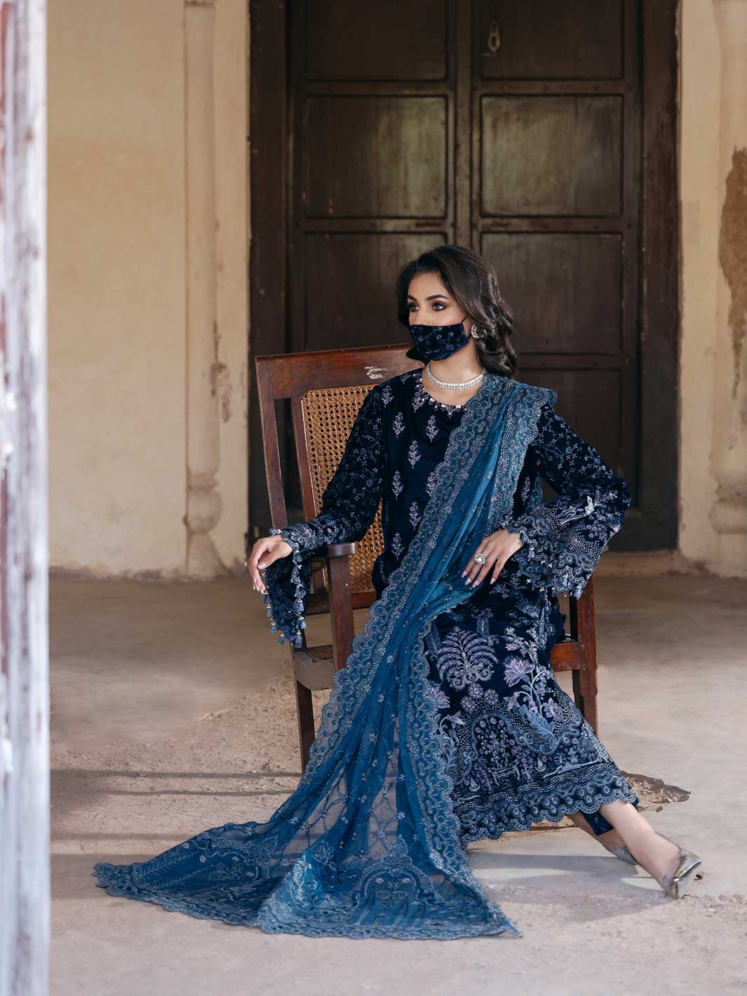 Flossie | Siara Velvet Formals | V-105 - A - Official Flossie - Agha Fabrics UK