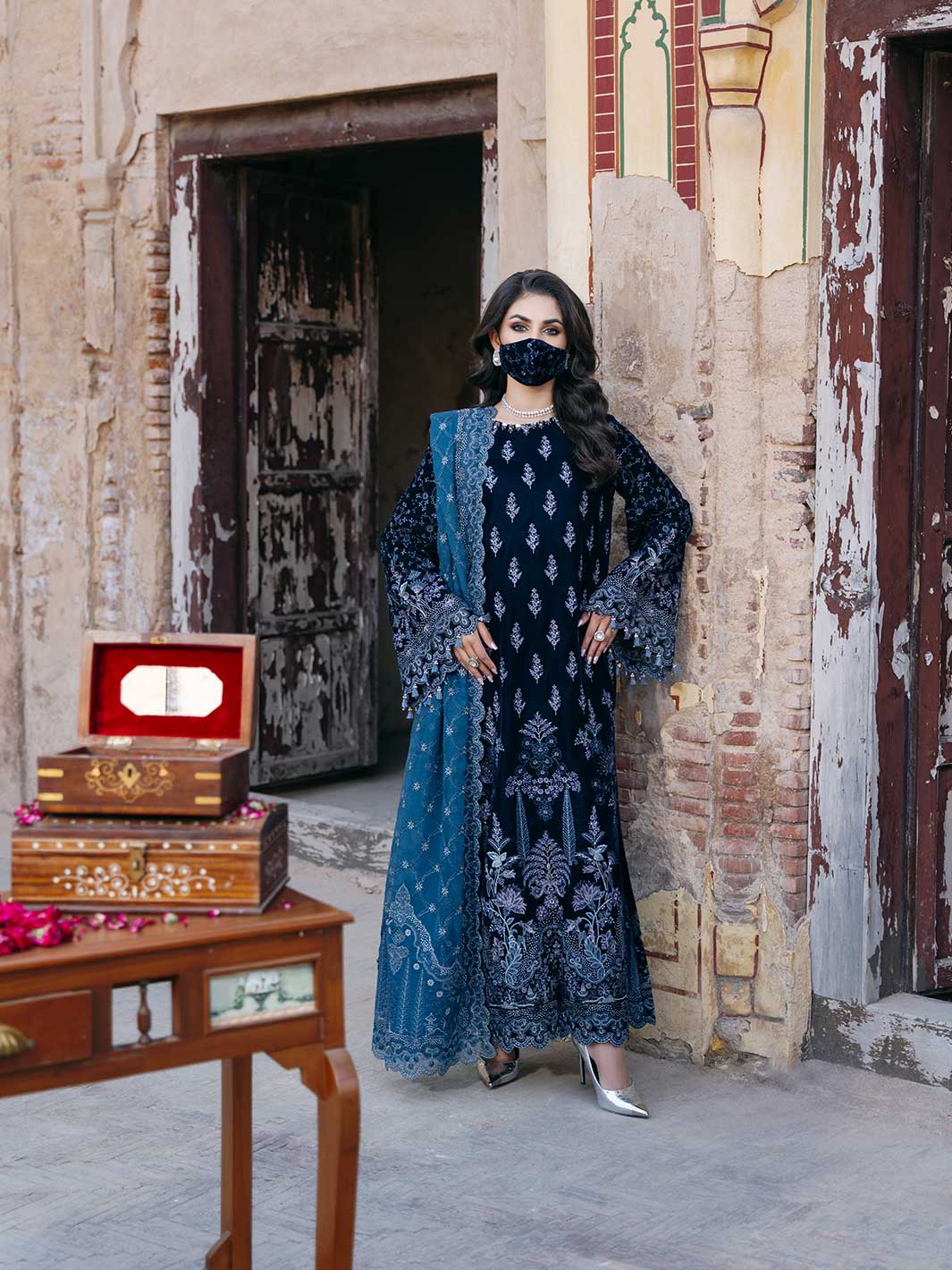 Flossie | Siara Velvet Formals | V-105 - A - Official Flossie - Agha Fabrics UK