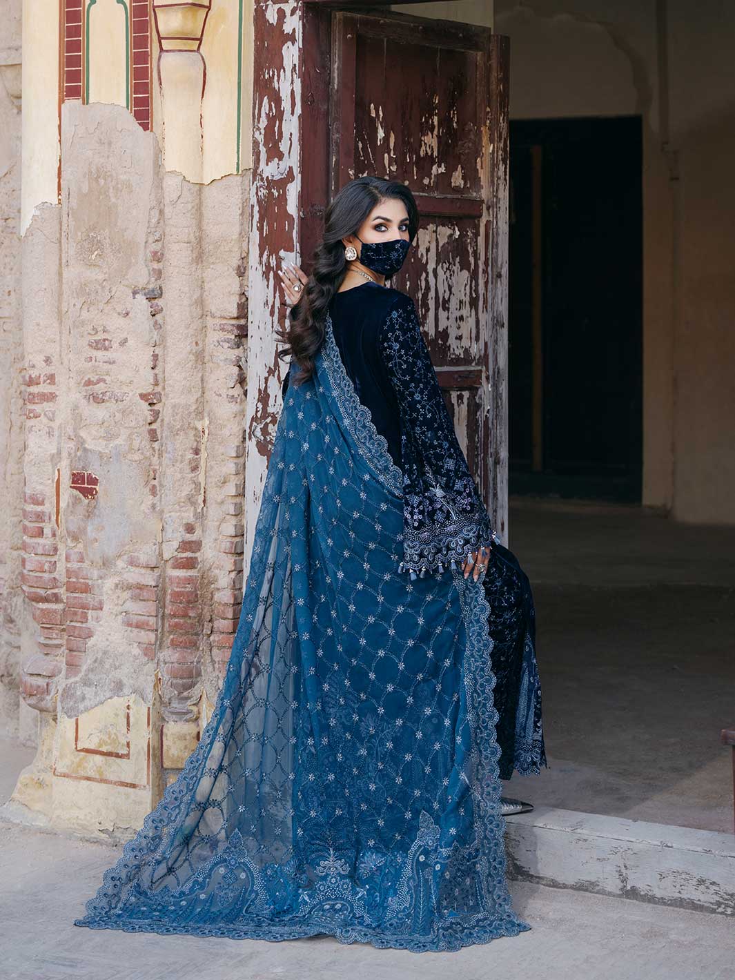 Flossie | Siara Velvet Formals | V-105 - A - Official Flossie - Agha Fabrics UK