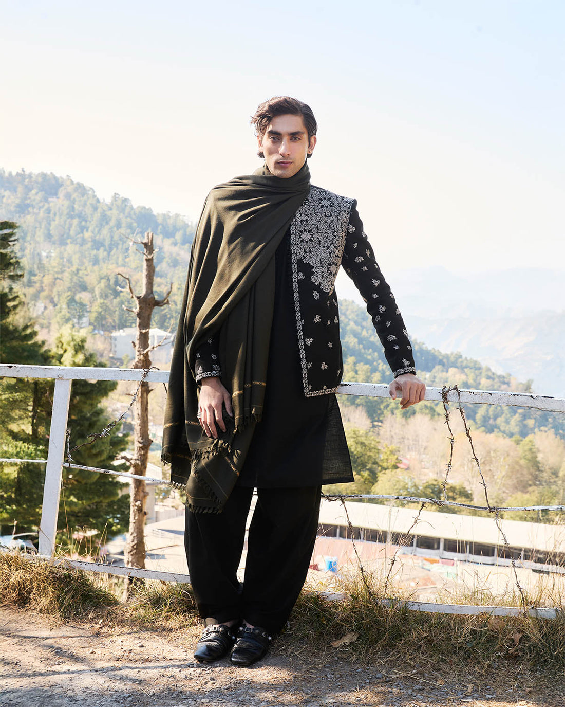 Pakistani Menswear | SHADOW - BLAZER - Official Jugnu - Agha Fabrics UK