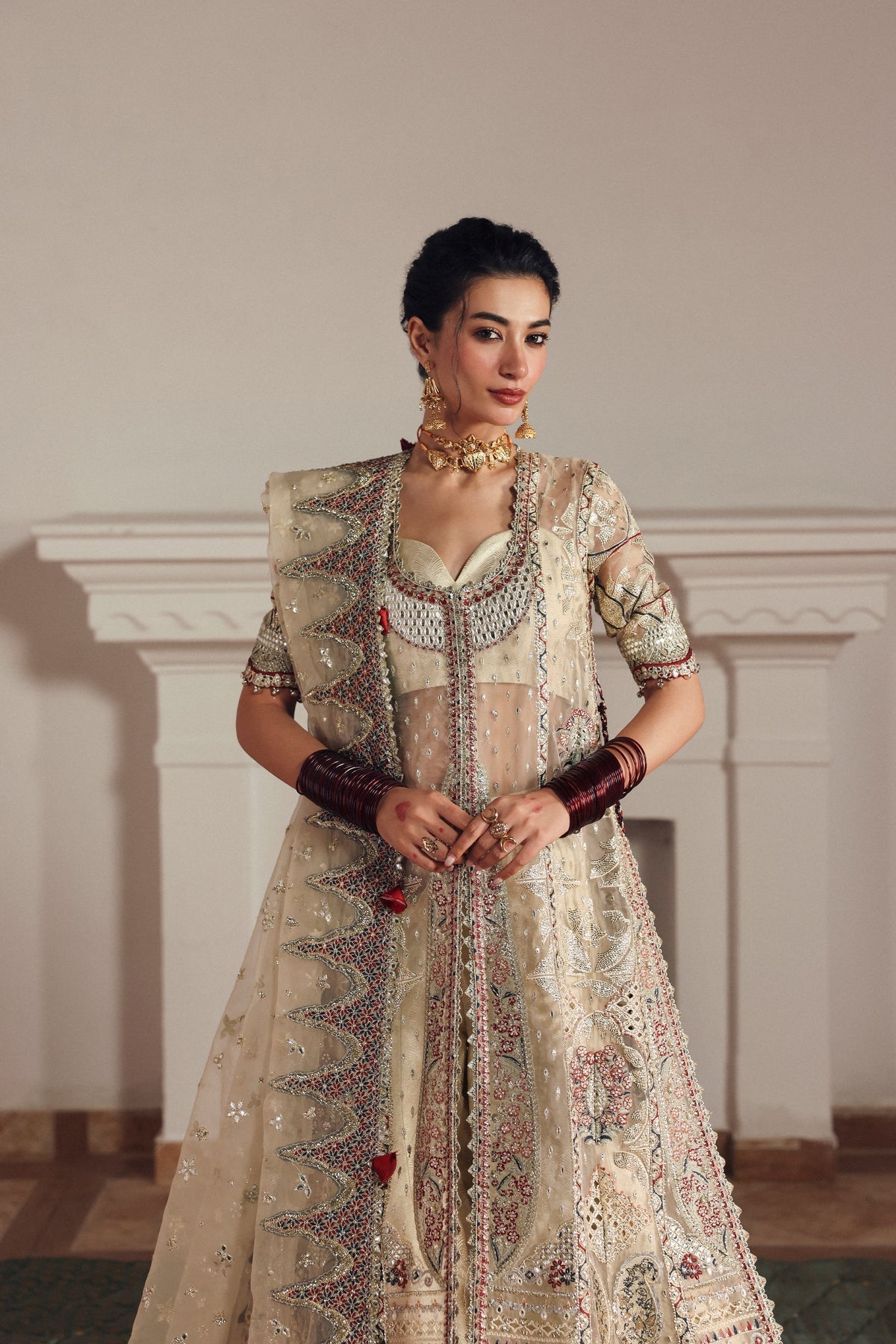 Afrozeh | Shehnai Wedding Formals 25 | Shahnaz - Official Afrozeh - Agha Fabrics UK