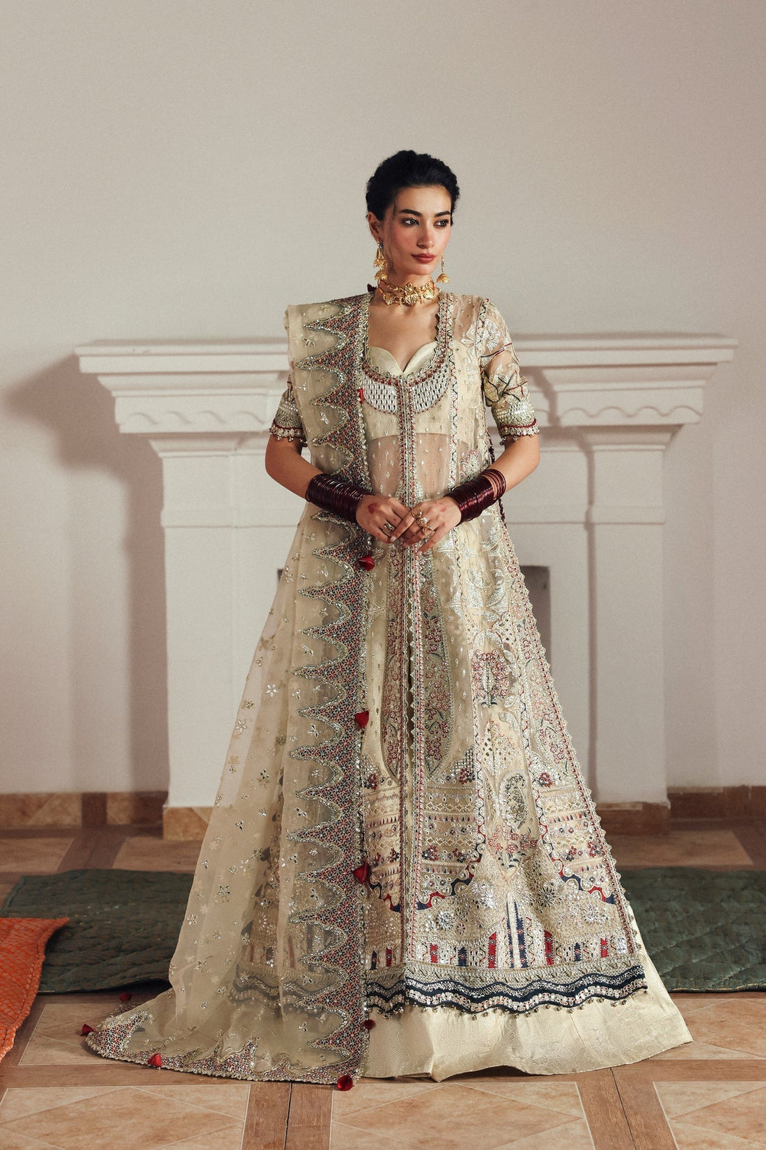 Afrozeh | Shehnai Wedding Formals 25 | Shahnaz - Official Afrozeh - Agha Fabrics UK