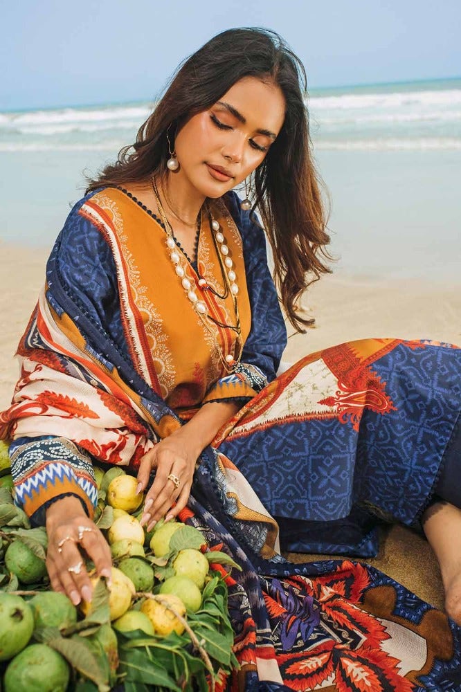 Gul Ahmed | Winter Collection 24 | Cotton Net Dupatta CD-32008 - Official Gul Ahmed - Agha Fabrics UK