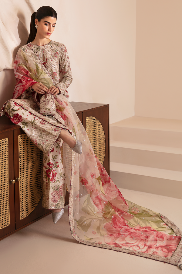 Jazmin | Formals Collection | Raw Silk UR-7034 - Official Jazmin - Agha Fabrics UK