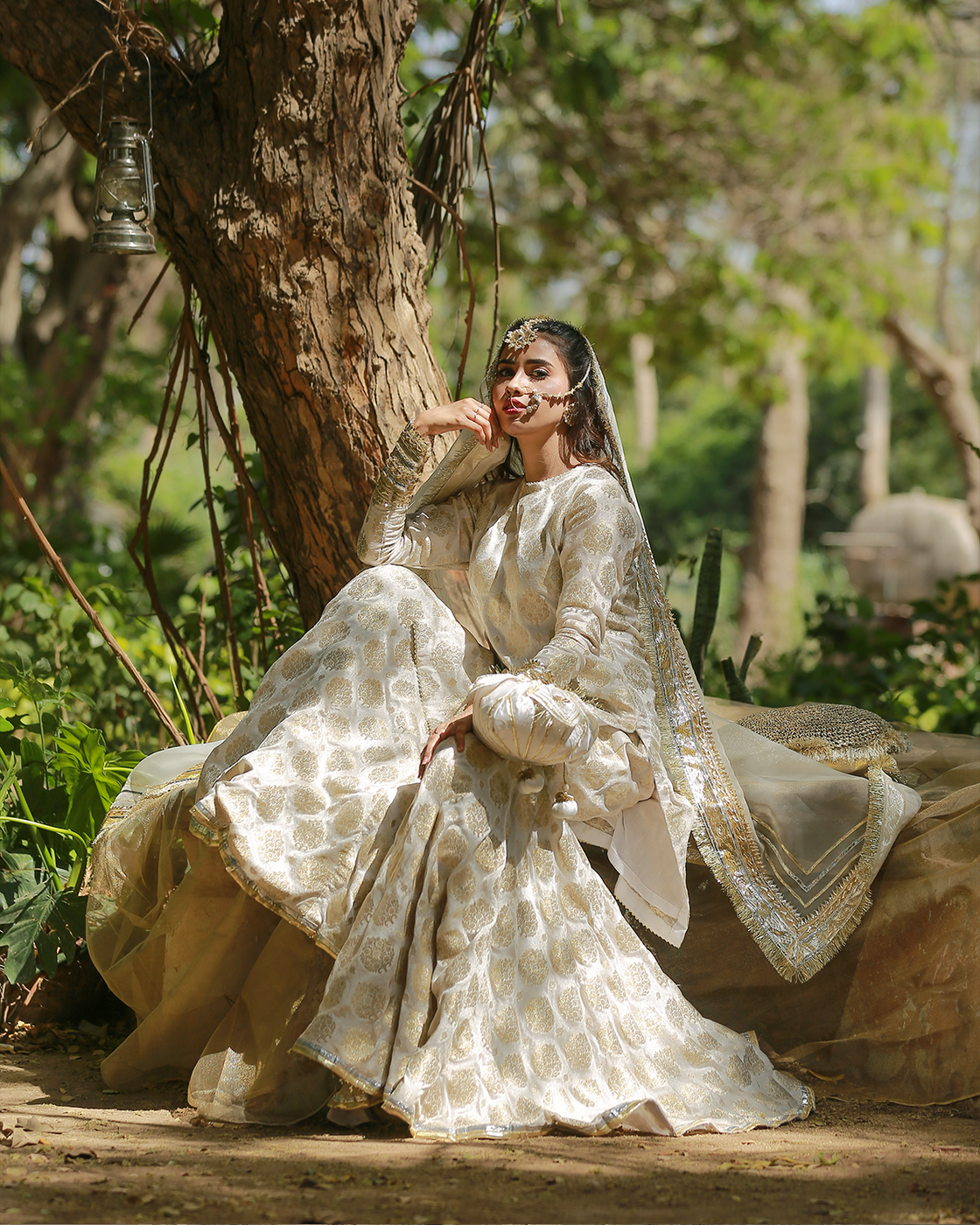 Zar | Gharara Formals | White - Official Zar - Agha Fabrics UK