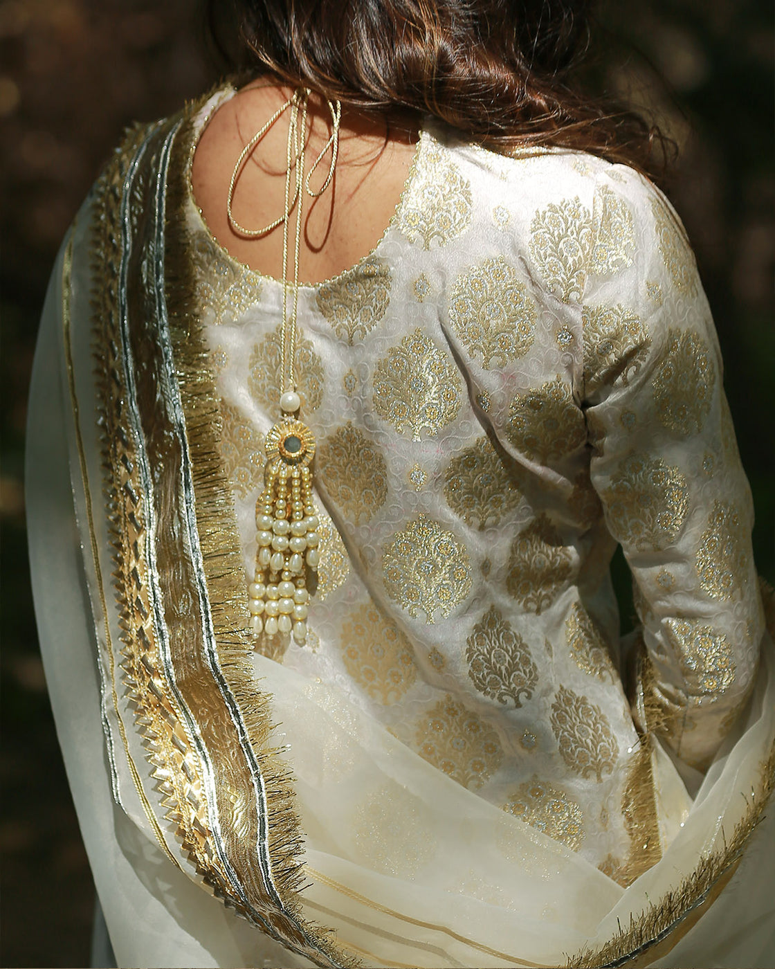 Zar | Gharara Formals | White - Official Zar - Agha Fabrics UK