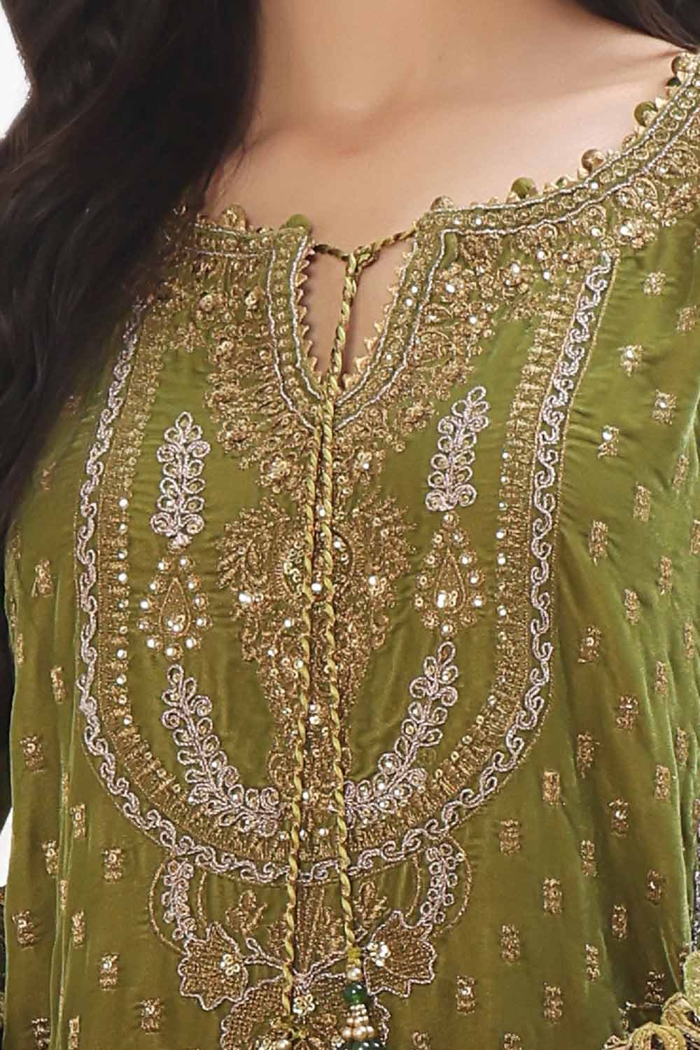 Gul Ahmed | Winter Collection 24 | Velvet Dupatta WV-42007 - Official Gul Ahmed - Agha Fabrics UK