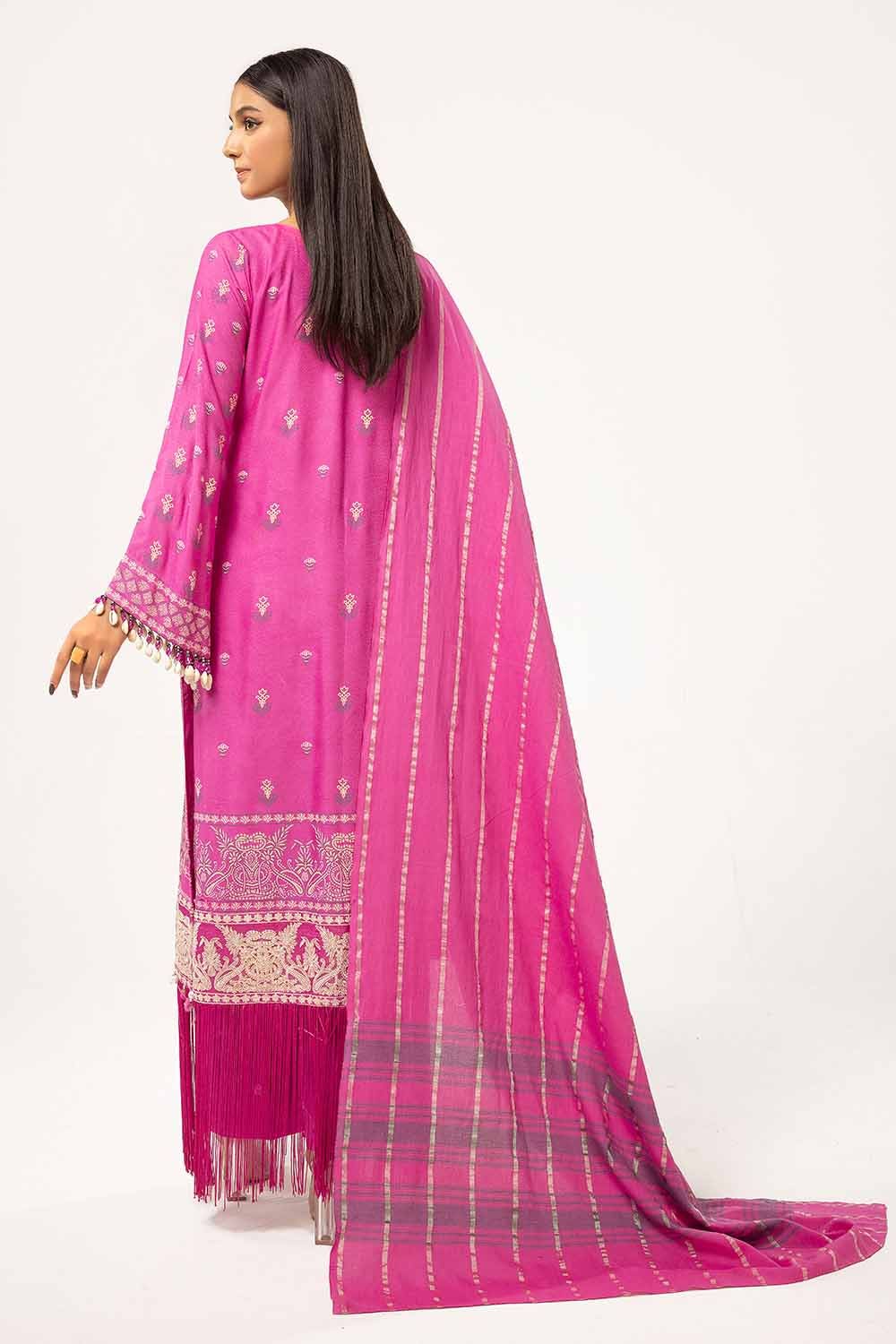 Gul Ahmed | Winter Collection 24 | Yarn Dyed Dupatta YD-42001 - Official Gul Ahmed - Agha Fabrics UK