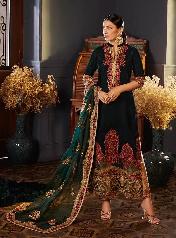 Zainab Chottani | Luxury Velvet Collection 23 | Zelena - Official Zainab Chottani - Agha Fabrics UK