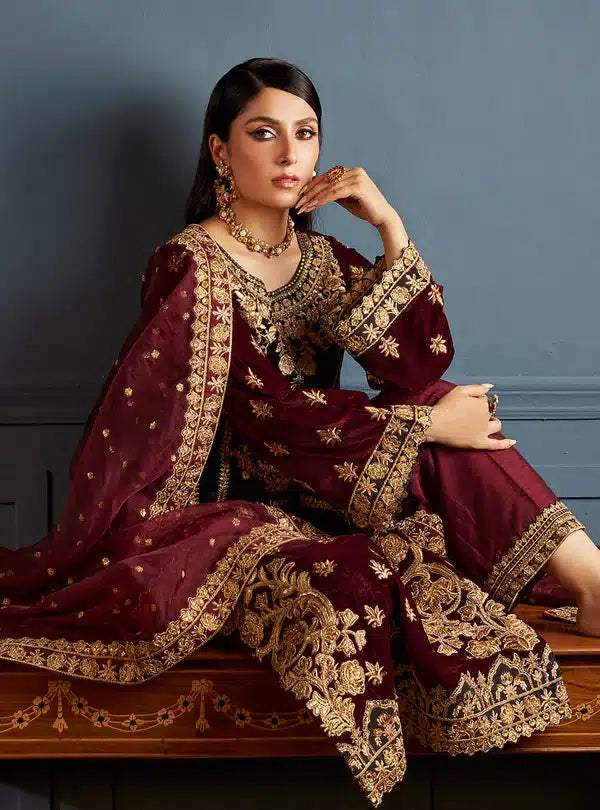 Zainab Chottani | Luxury Velvet Collection 23 | Ziba - Official Zainab Chottani - Agha Fabrics UK